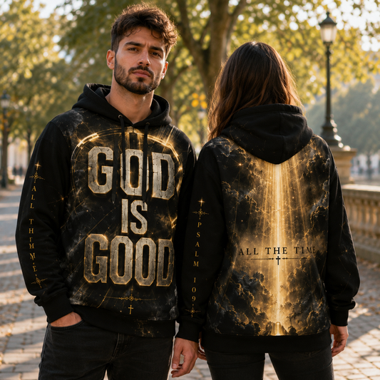 God Is Good All The Time Christian Cotton Hoodie