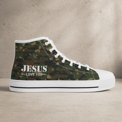 Jesus Love You Camo - Men's Canvas Shoes