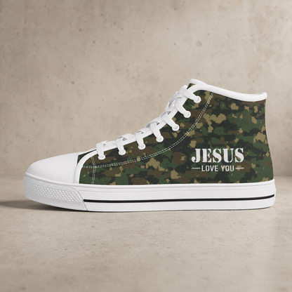 Jesus Love You Camo - Men's Canvas Shoes