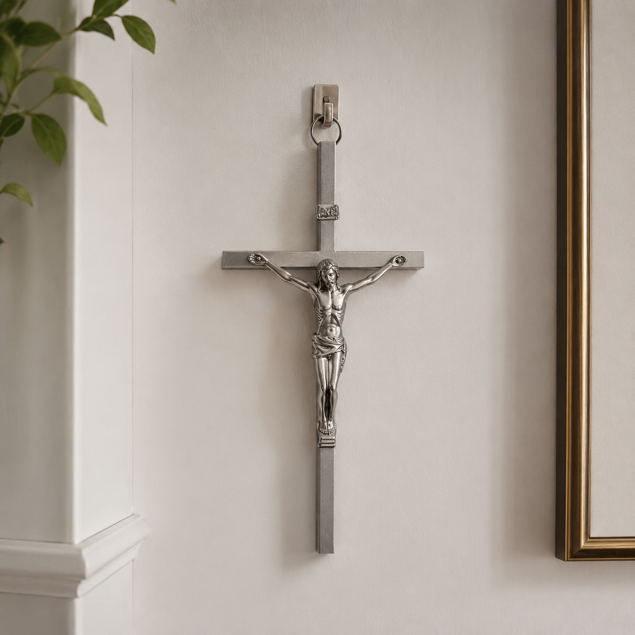 Silver Metal Crucifix Wall Cross