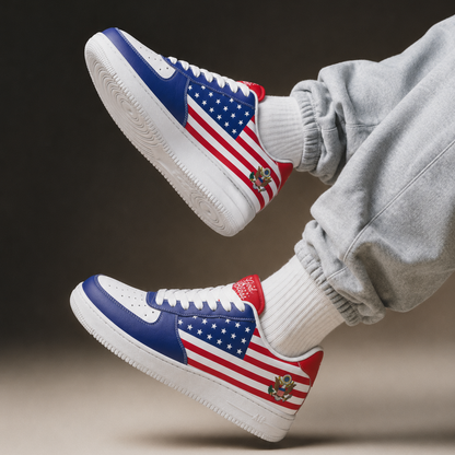 Christian Patriotic God Bless America Men's Air Force Shoes