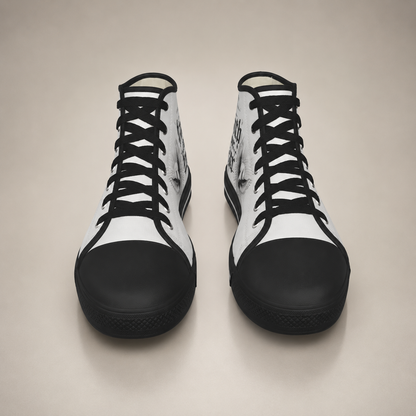 Faith Over Fear Men's Black Sole Canvas Shoes
