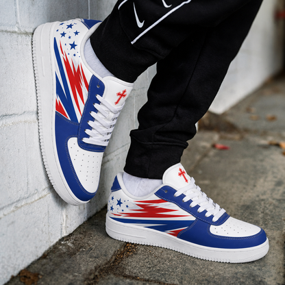 Patriotic Christian Cross Men's Air Force Shoes