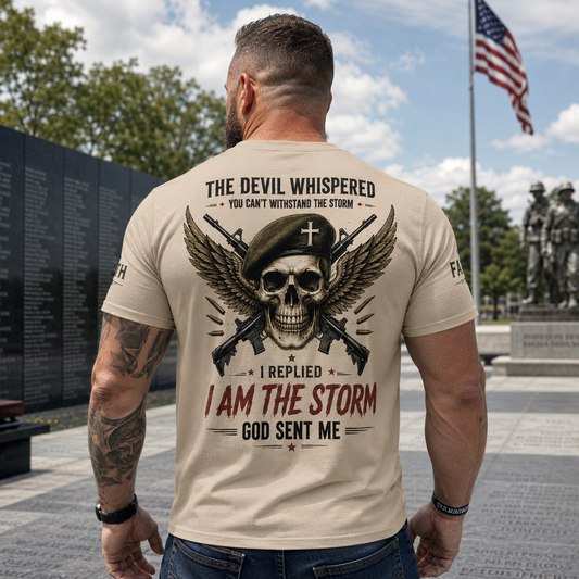I Am the Storm Christian Veteran T-Shirt