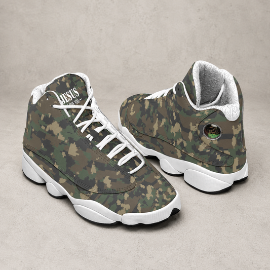 Jesus Love You Camo - Men's Curved Basketball Shoes With Thick Soles