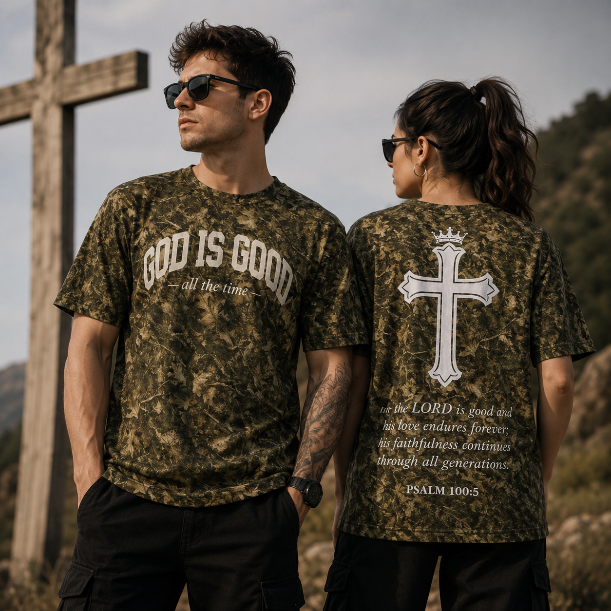 God Is Good All The Time Camo Christian Mesh T-Shirt
