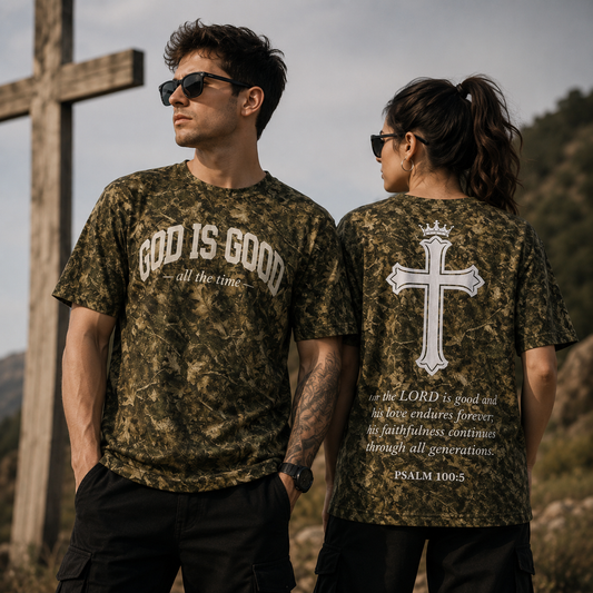 God Is Good All The Time Camo Christian Mesh T-Shirt