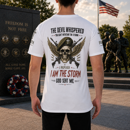 I Am the Storm Christian Veteran T-Shirt