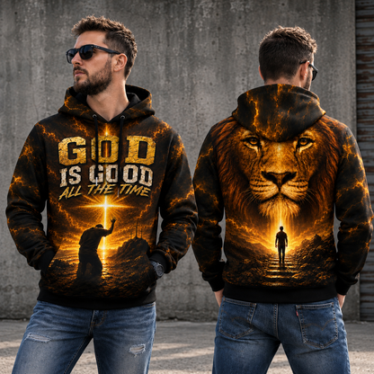 God Is Good All The Time Lion of Judah Hoodie