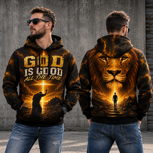 God Is Good All The Time Lion of Judah Hoodie