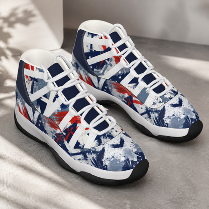Jesus Saves Patriotic - Men's High Top Basketball Shoes