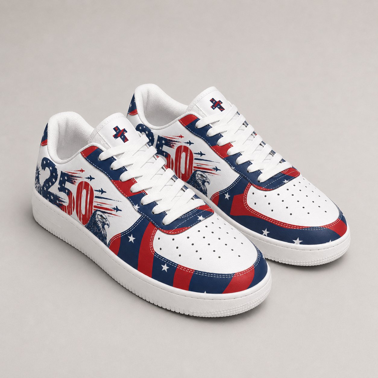 Christian Patriotic America 250 Liberty Eagle Men's Air Force Shoes