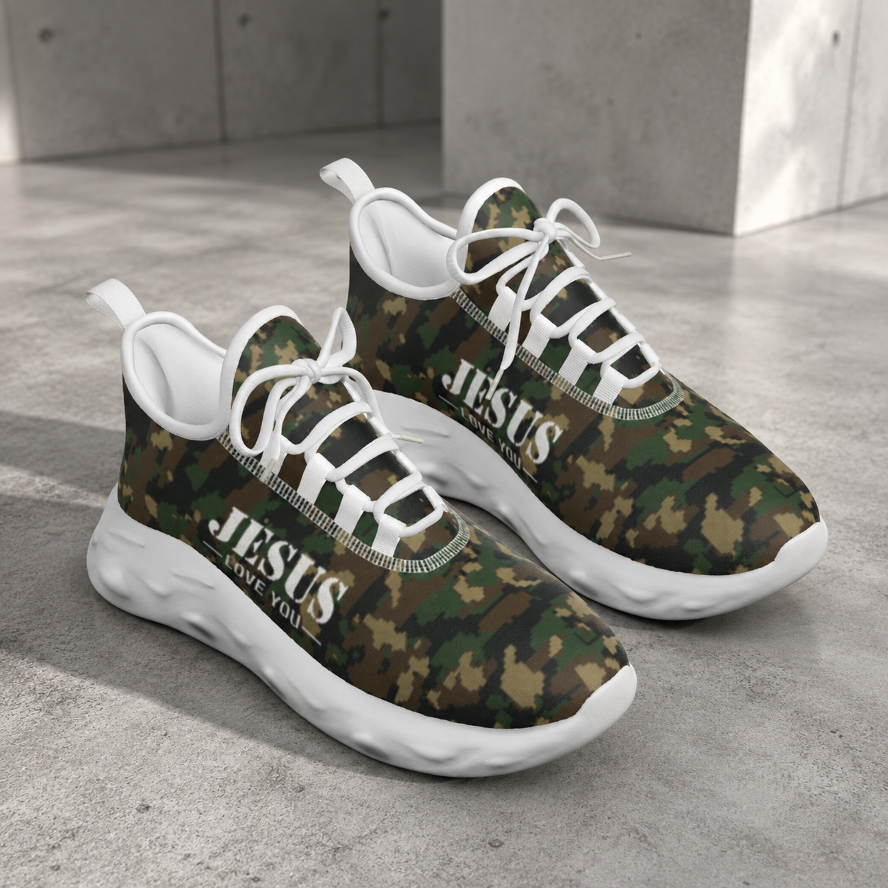 Jesus Love You Camo - Men's Light Sports Shoes