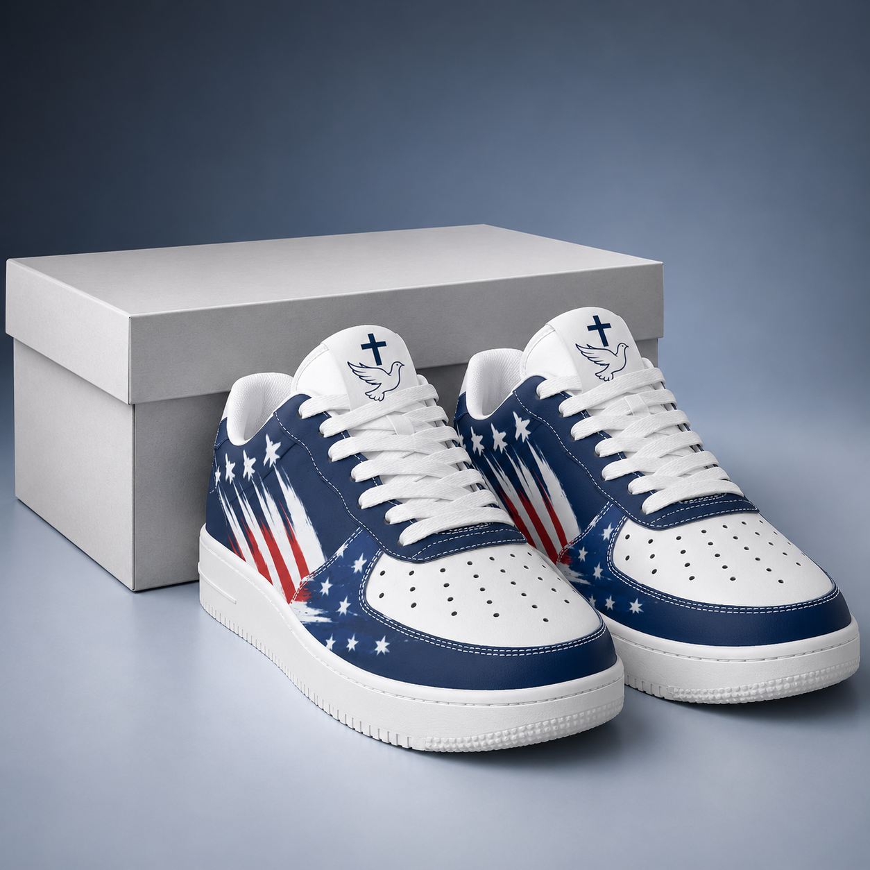 250 Patriotic Dove Cross Low Top Men's Air Force Shoes