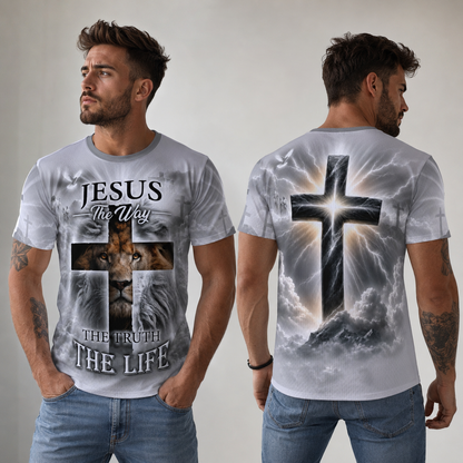 Jesus The Way The Truth The Life Lion Christian T-Shirt