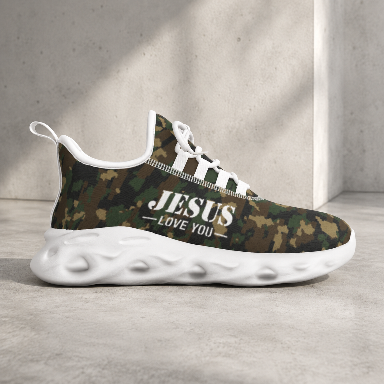 Jesus Love You Camo - Men's Light Sports Shoes