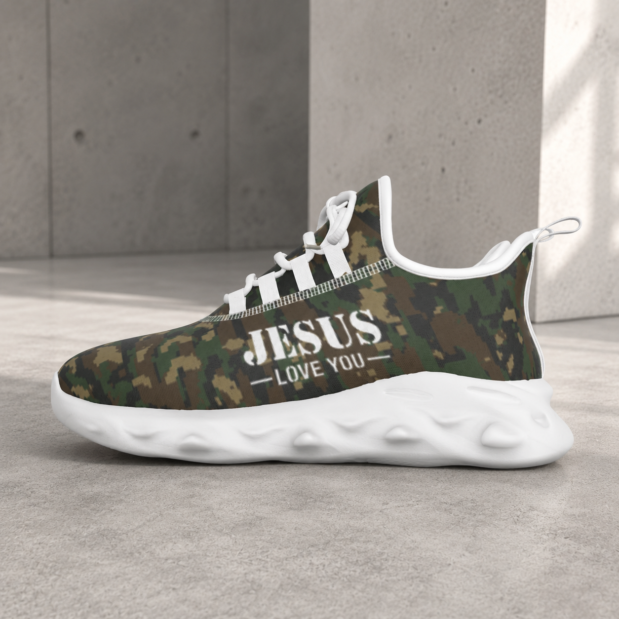 Jesus Love You Camo - Men's Light Sports Shoes