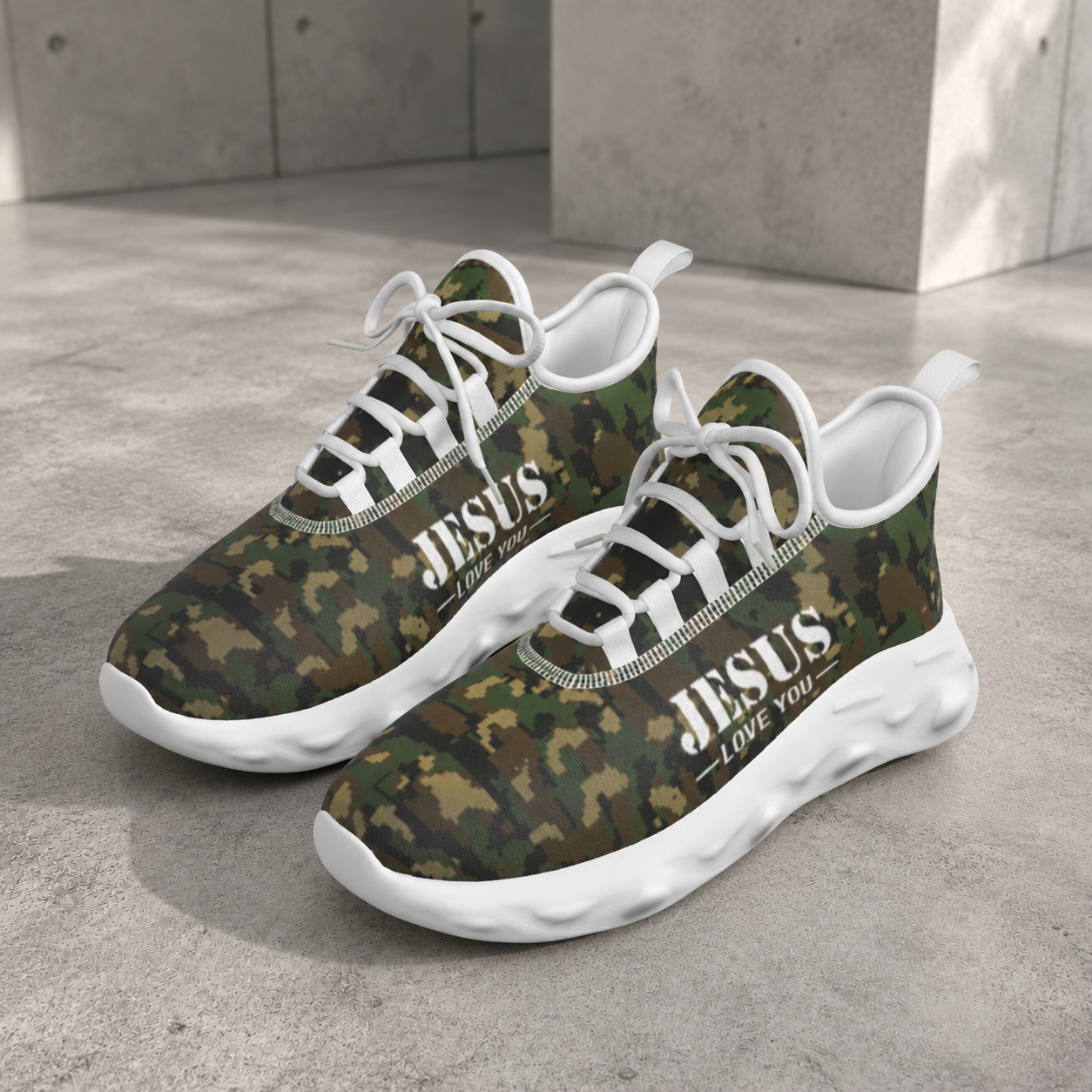 Jesus Love You Camo - Men's Light Sports Shoes