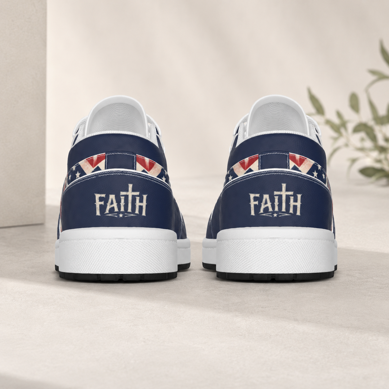 Faith Freedom - Men's Low State Leather Stitching Shoes