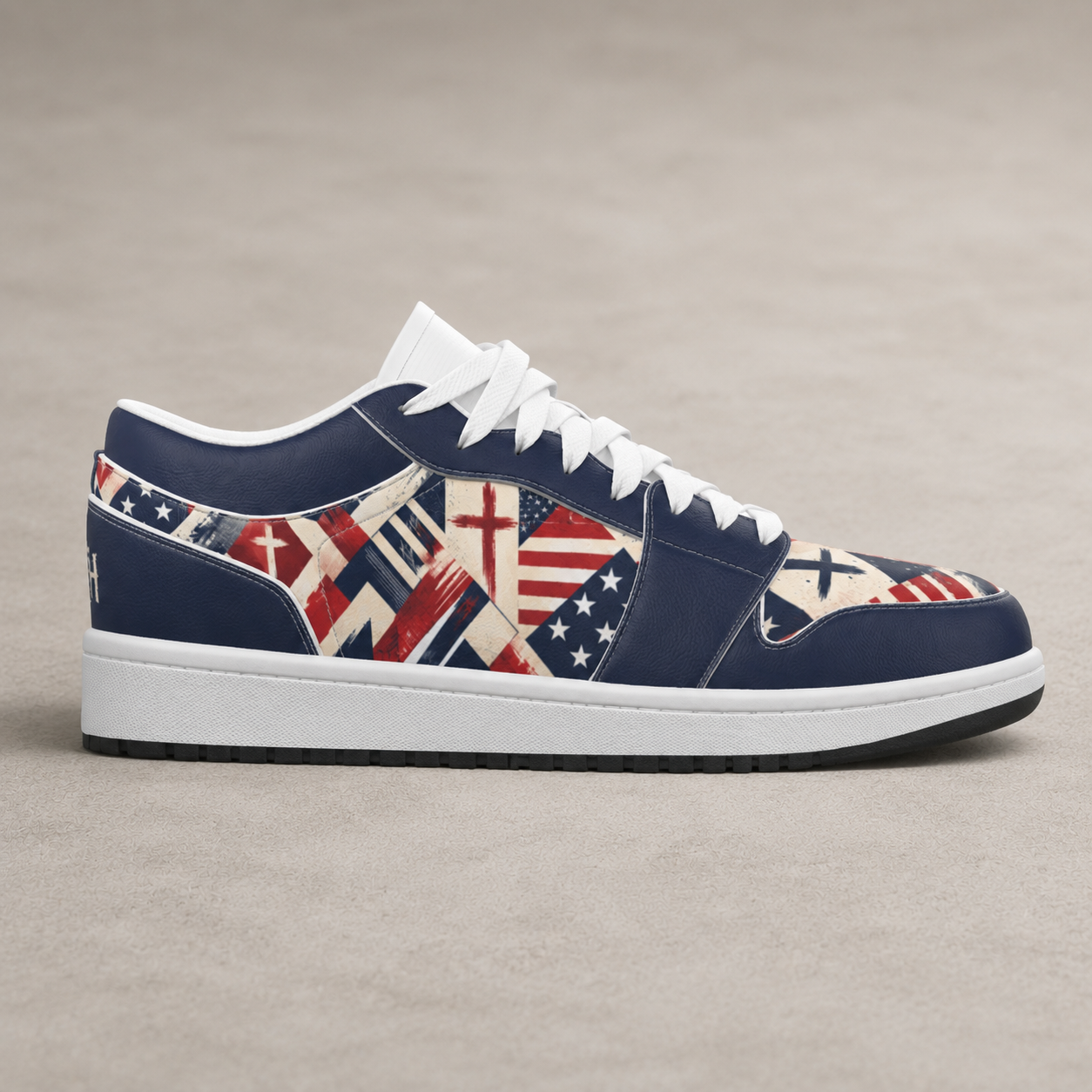 Faith Freedom - Men's Low State Leather Stitching Shoes