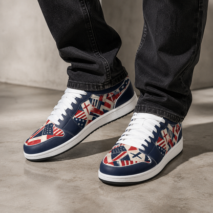 Faith Freedom - Men's Low State Leather Stitching Shoes
