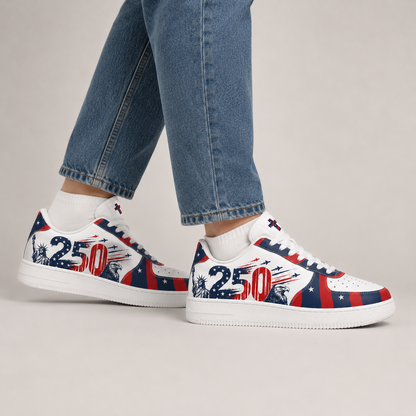 Christian Patriotic America 250 Liberty Eagle Men's Air Force Shoes