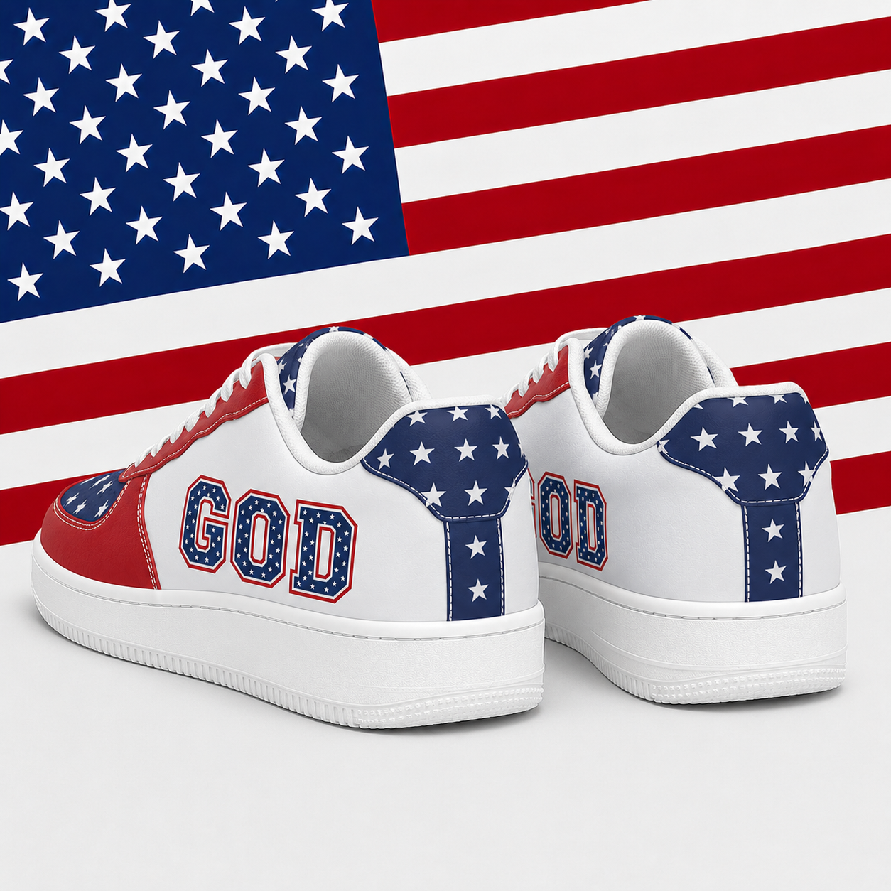 Christian Patriotic GOD Men's Air Force Shoes