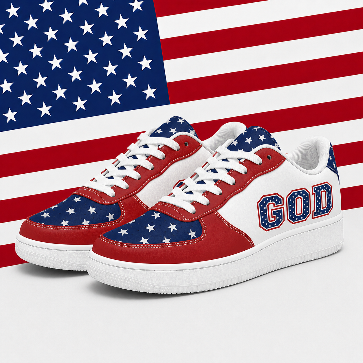Christian Patriotic GOD Men's Air Force Shoes