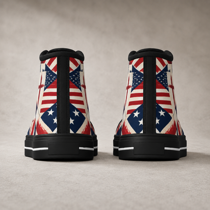 Faith Freedom - Men's Black Sole Canvas Shoes