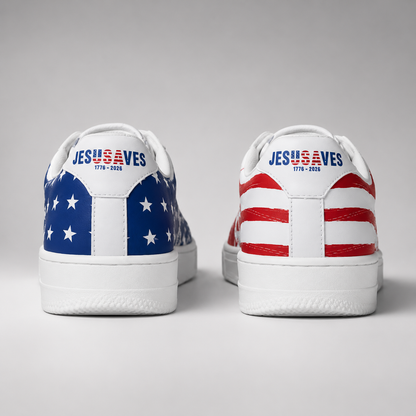 Christian Patriotic Jesus Saves Men's Air Force Shoes