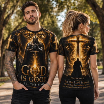 God Is Good Psalm 100:5 Christian Warrior Mesh T-Shirt