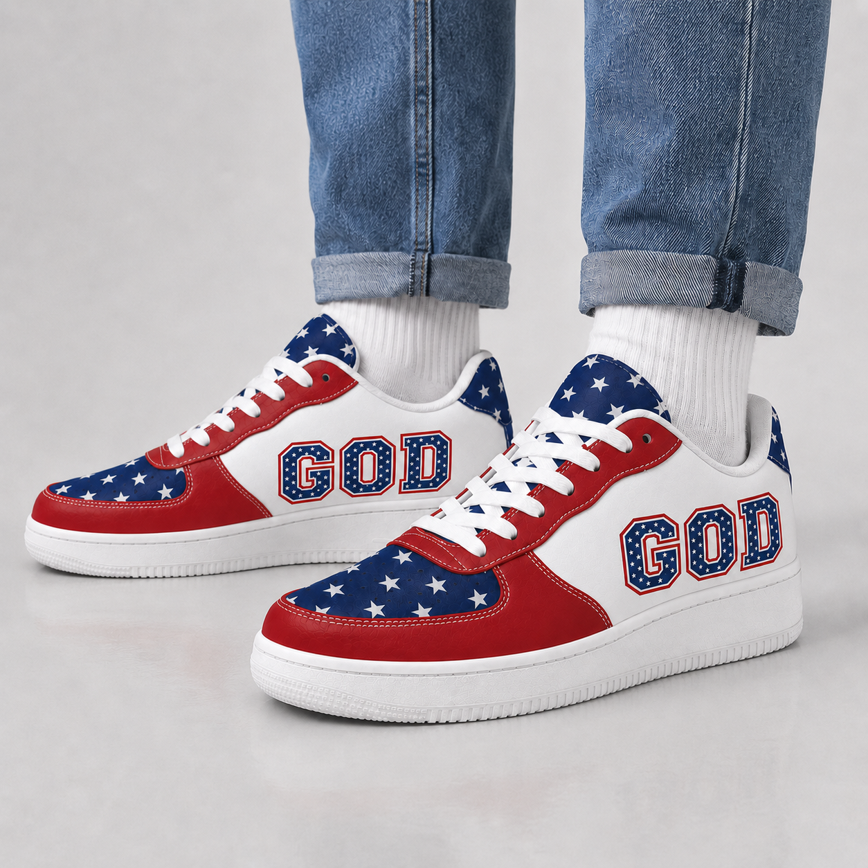 Christian Patriotic GOD Men's Air Force Shoes