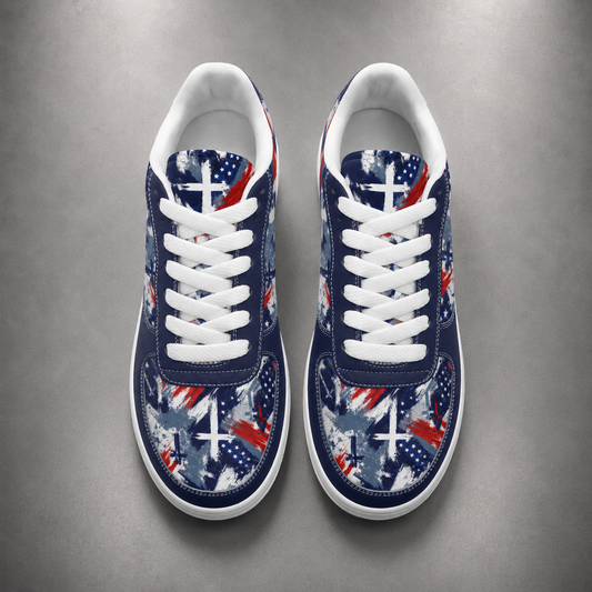Jesus Saves America 250th Anniversary Christian Patriotic Men's Air Force Shoes