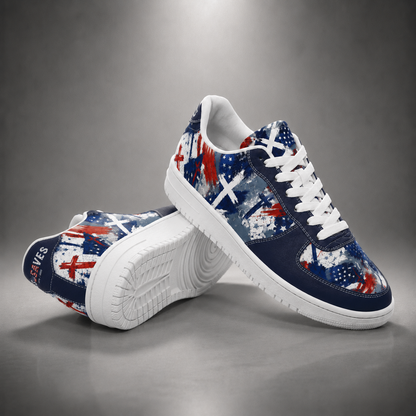 Jesus Saves America 250th Anniversary Christian Patriotic Men's Air Force Shoes