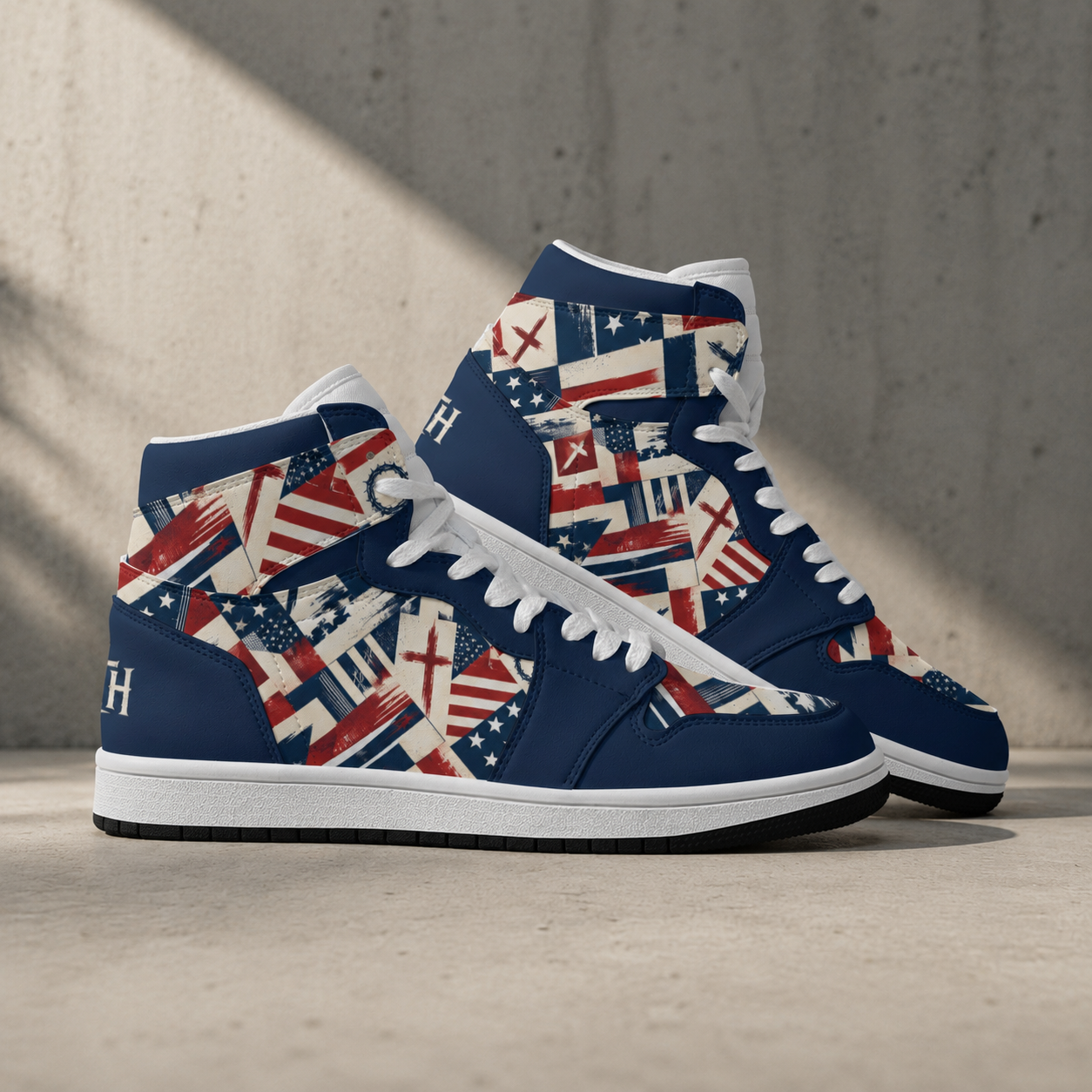 Faith Freedom - Men's Synthetic Leather Stitching Shoes