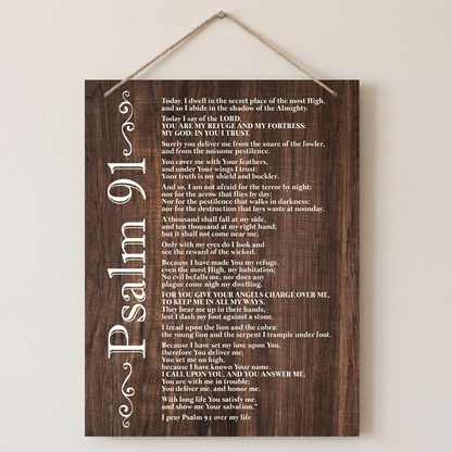 Psalm 91 Wooden Wall Decor