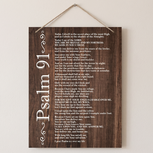 Psalm 91 Wooden Wall Decor