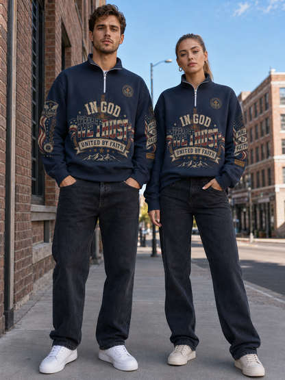 Faith Under God Patriotic Apparel Sweatshirt | 310GSM Cotton