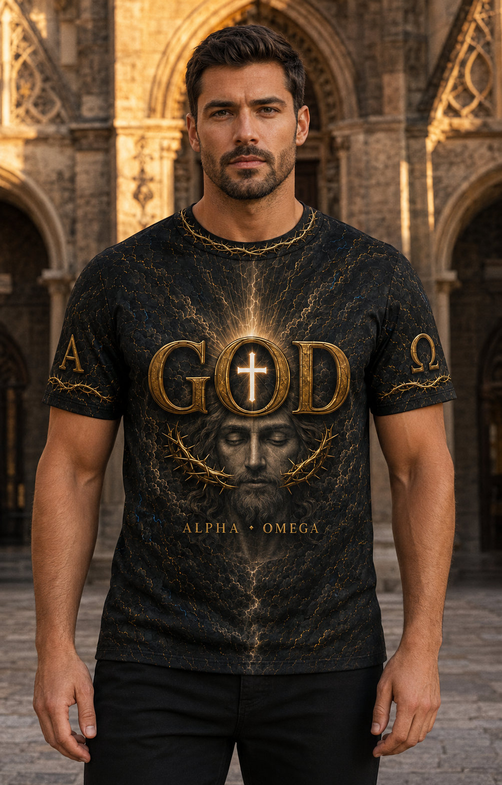 God Alpha & Omega Christian 3D All-Over Print T-Shirt