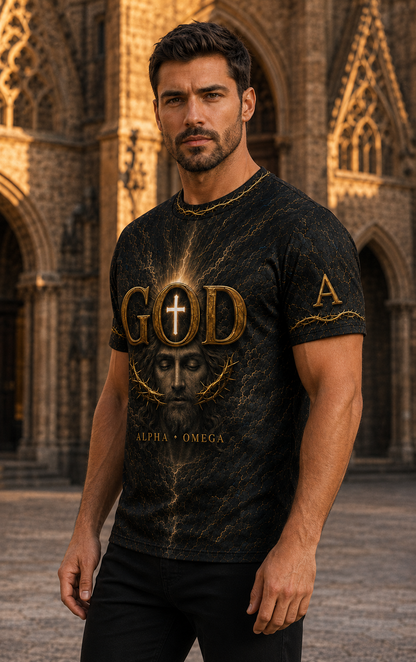 God Alpha & Omega Christian 3D All-Over Print T-Shirt