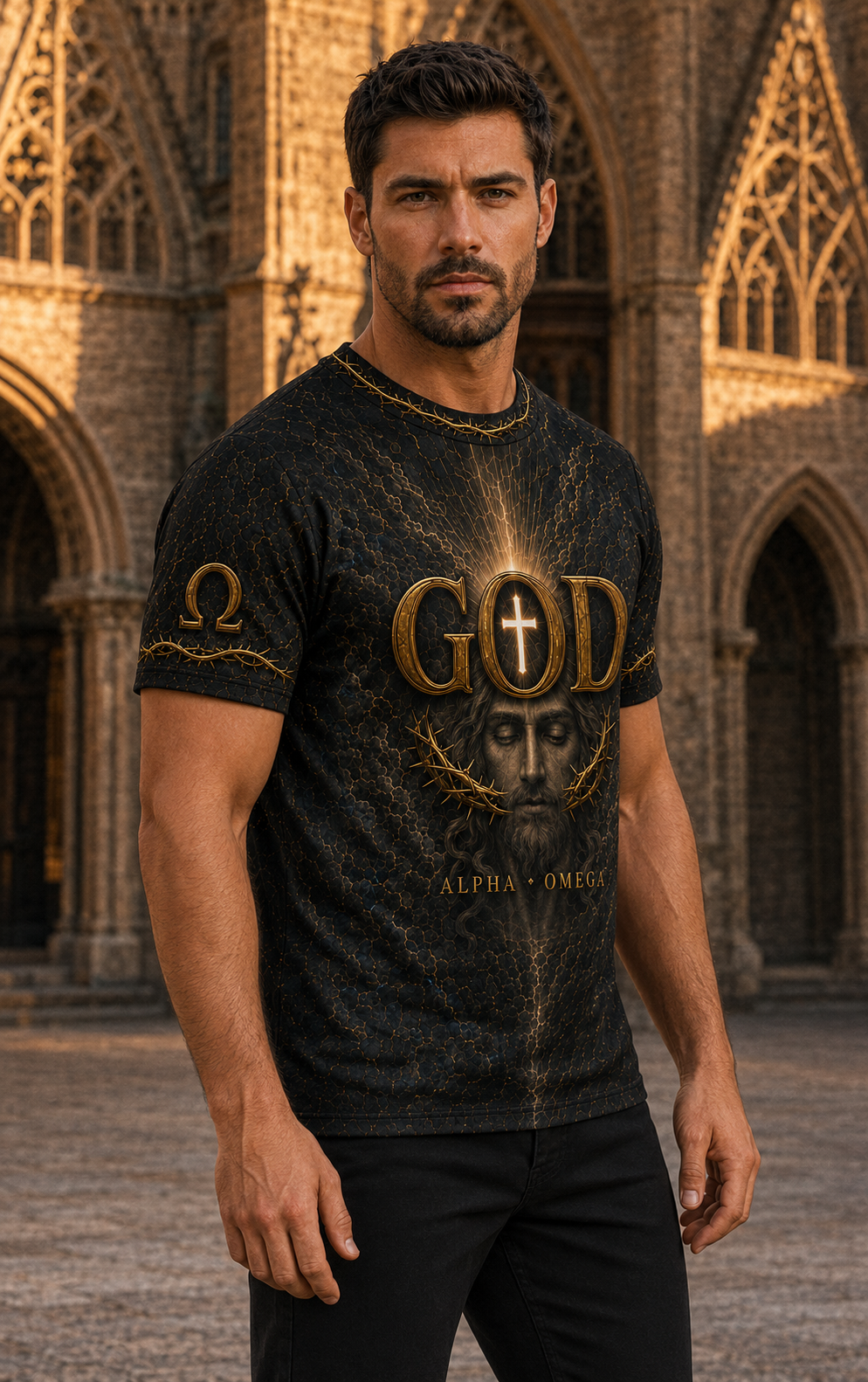 God Alpha & Omega Christian 3D All-Over Print T-Shirt