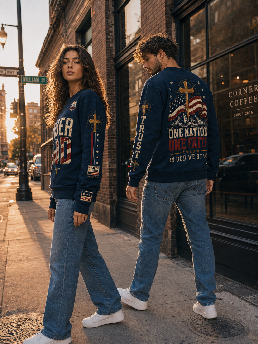 Faith Under God Patriotic Apparel Sweater