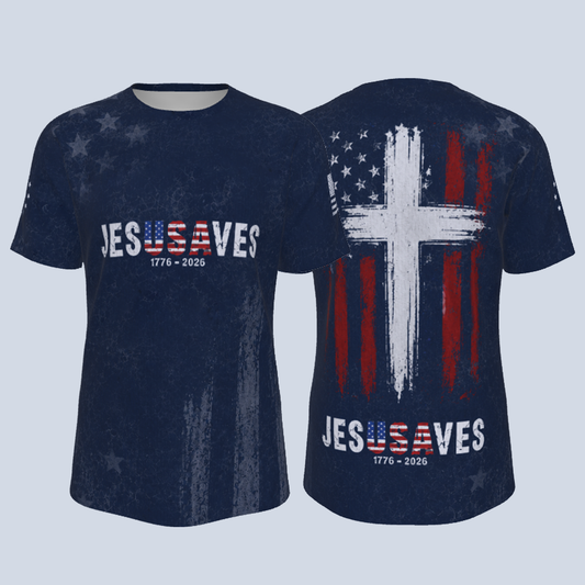 DailyFits Jesus Saves 250 Years Christian Patriotic Shirt