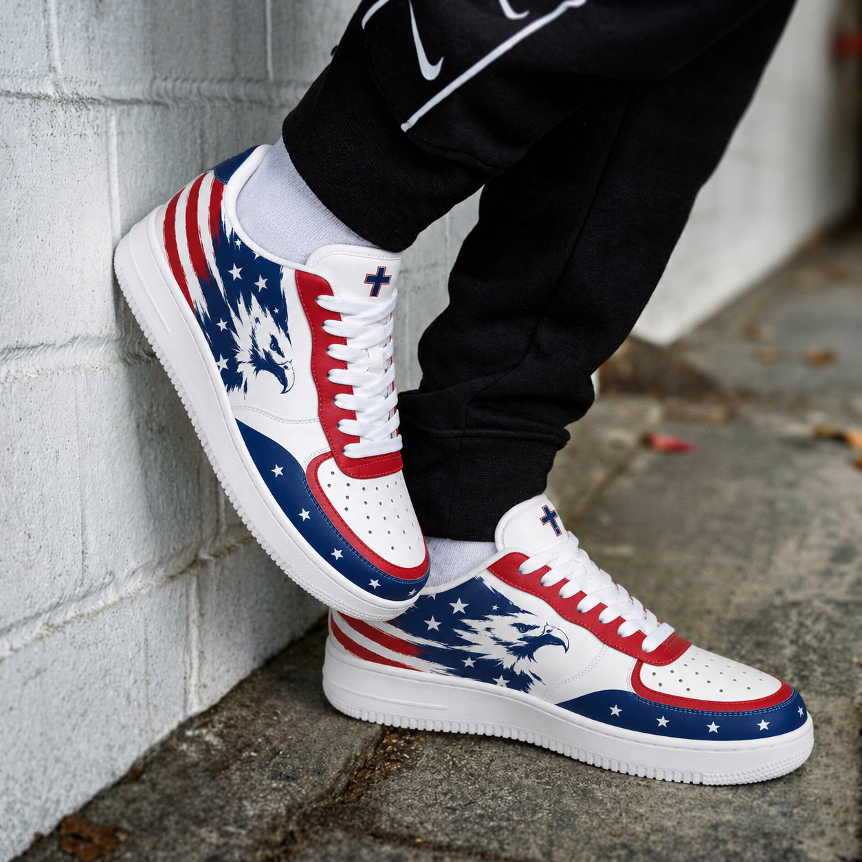 Christian Patriotic American Eagle Men's Air Force Shoes