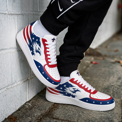 Christian Patriotic American Eagle Men's Air Force Shoes