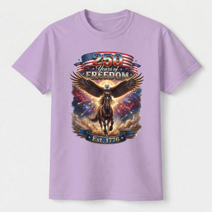 DailyFits. 250 Years of Freedom Eagle Horse Patriotic T-Shirt