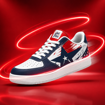 God Bless America Patriotic Men's Air Force Shoes