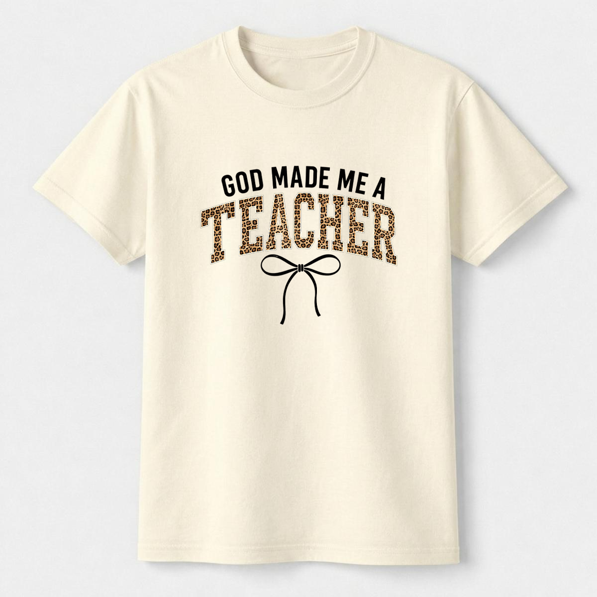 God Made Me A Teacher Leopard Print Shirt