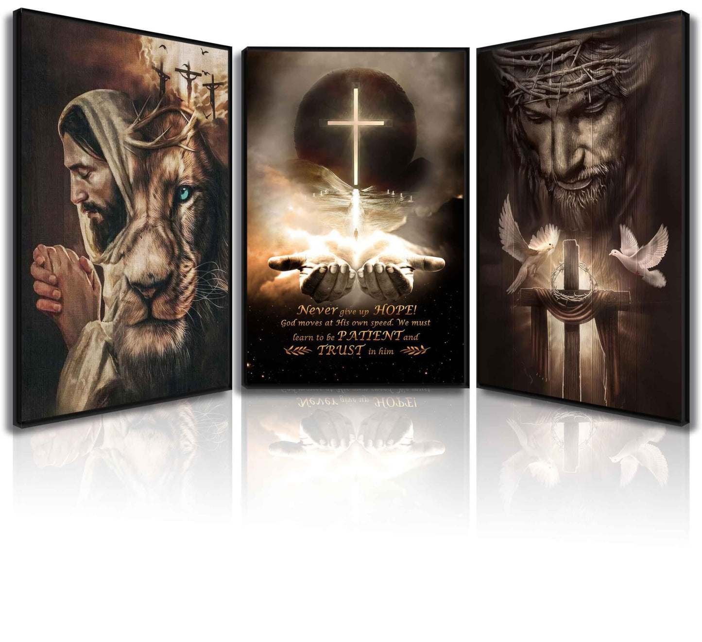 3 Pcs Jesus Wall Art Canvas Prints