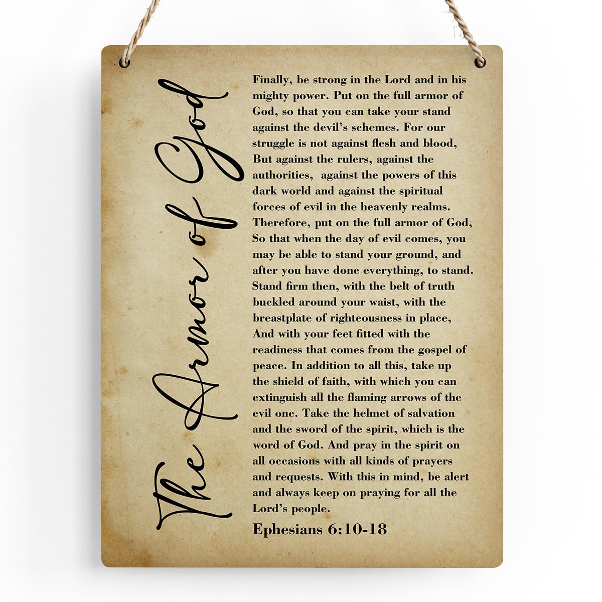 The Armor of God Wall Decor